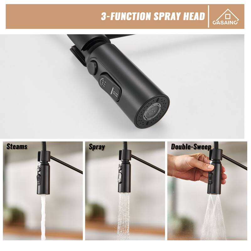 Single Handle Pull Down Sprayer Kitchen Faucet