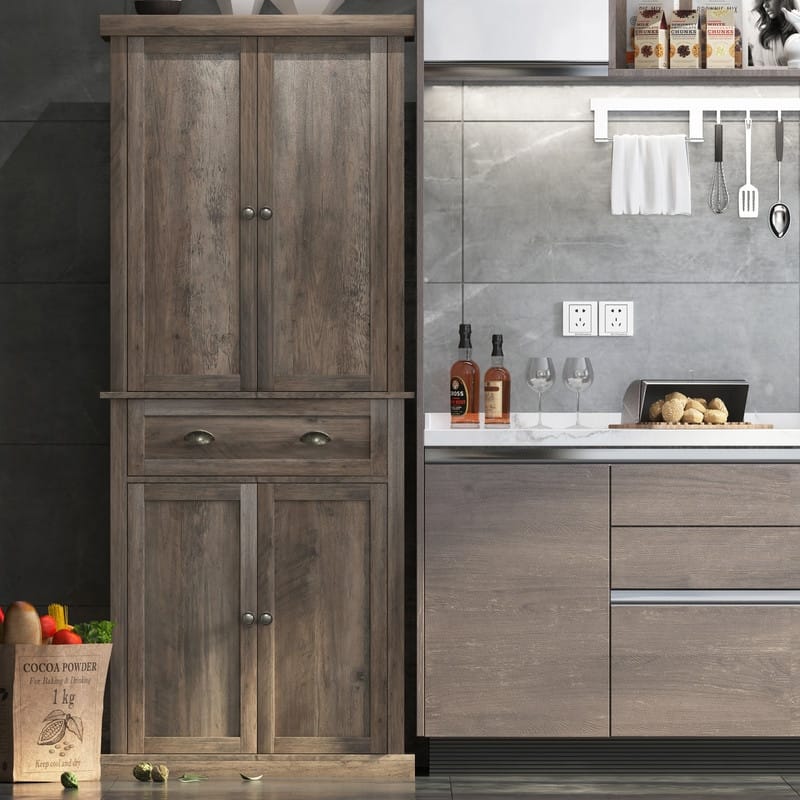 Modern Single Drawer Double Door Wardrobe Storage Cabinet