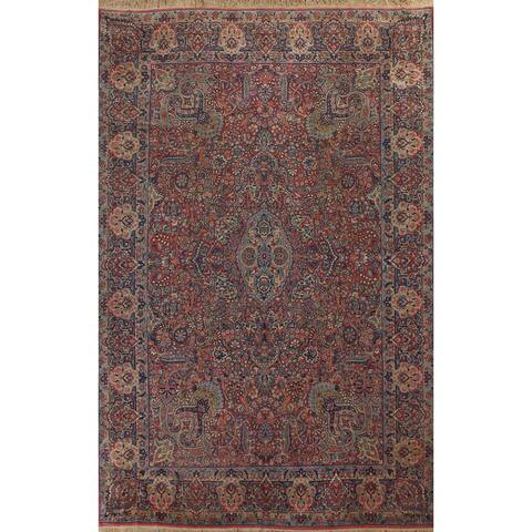 Antique Vegetable Dye Kerman Lavar Persian Wool Area Rug Hand-knotted - 9'11''x 14'0''