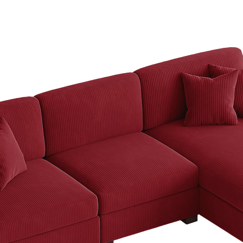 Oversized L-shaped Modular Sectional Sofa with Chaise Lounge