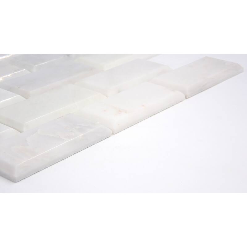 Emser Tile Marble - 12" x 12" Rectangle Brick Mosaic Wall Tile -