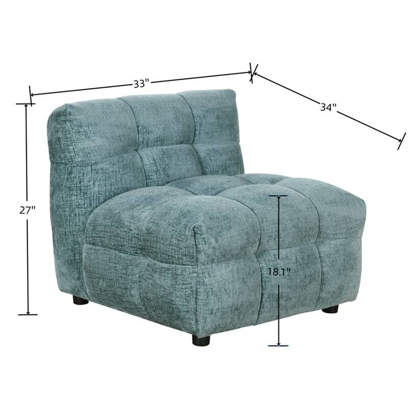 StyleCraft Amalfi Modular Armless Accent Chair