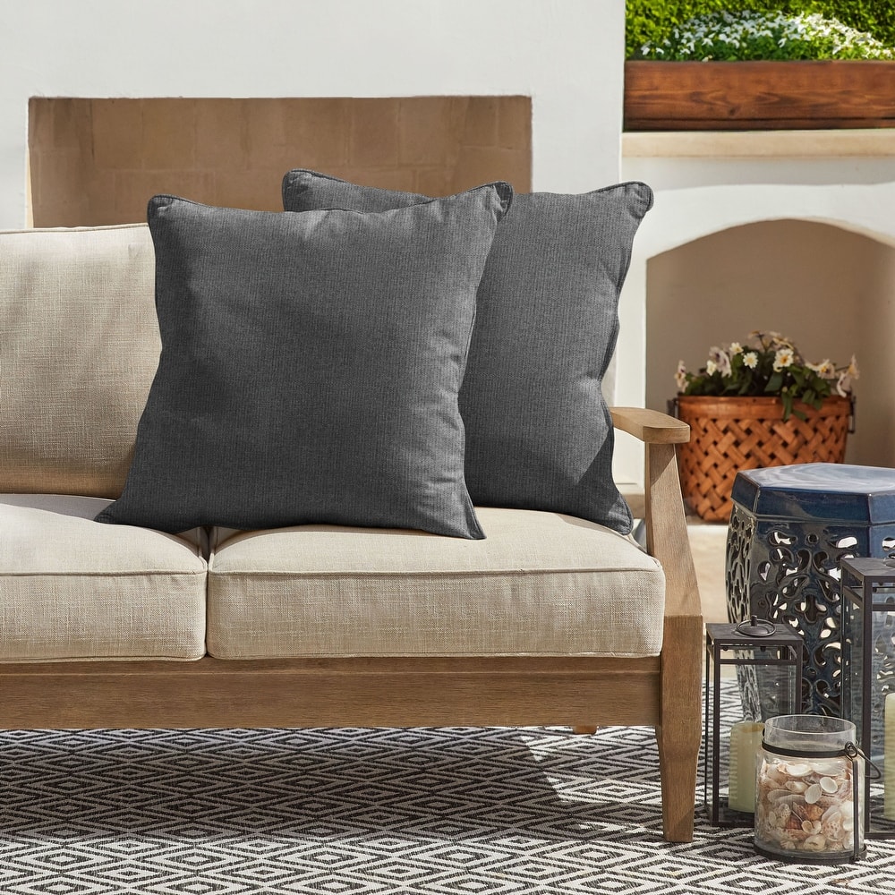 Sorra Home Sunbrella Outdoor Corded Pillow Set of 2