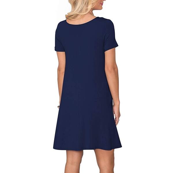 Shop Korsis Women S Summer Casual T Shirt Dresses Short Sleeve