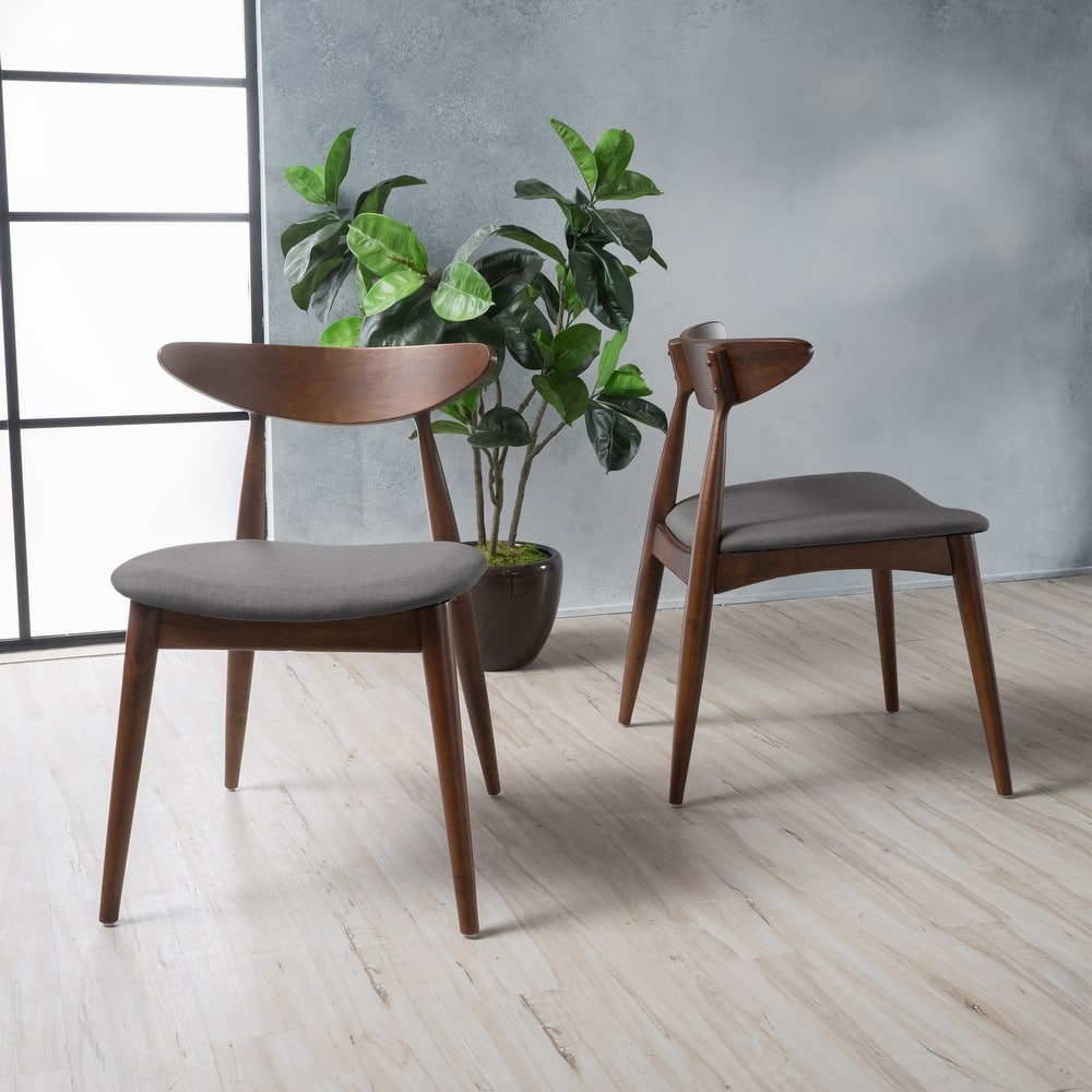 Barron Mid-Century Modern Dining Chairs (Set of 2) by Christopher Knight Home - 22.50" W x 19.75" L x 28.75" H