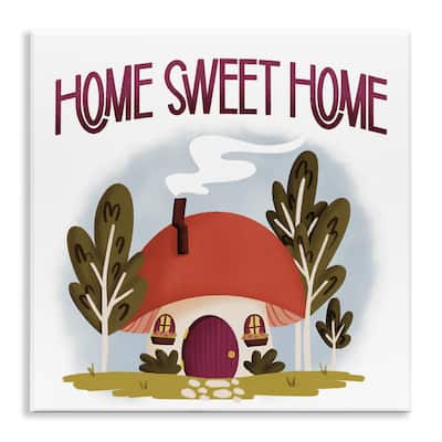 Stupell Sweet Home Mushroom Cottage Wall Plaque Art Design By Sarah Hickman