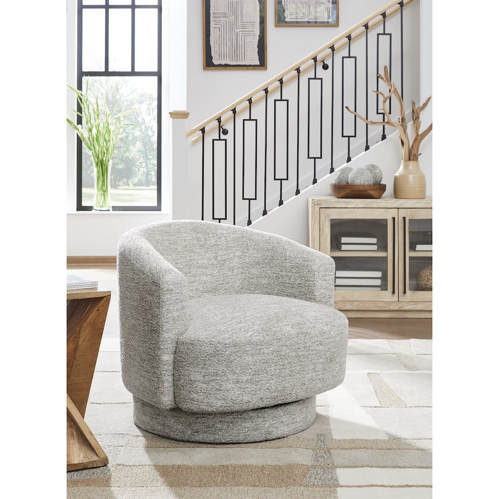 Signature Design by Ashley Wardsor Gray Swivel Chair - 34" W x 31" D x 29" H