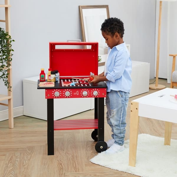 slide 2 of 9, Teamson Kids - Little Helper Backyard BBQ Play Stand Play Kitchen