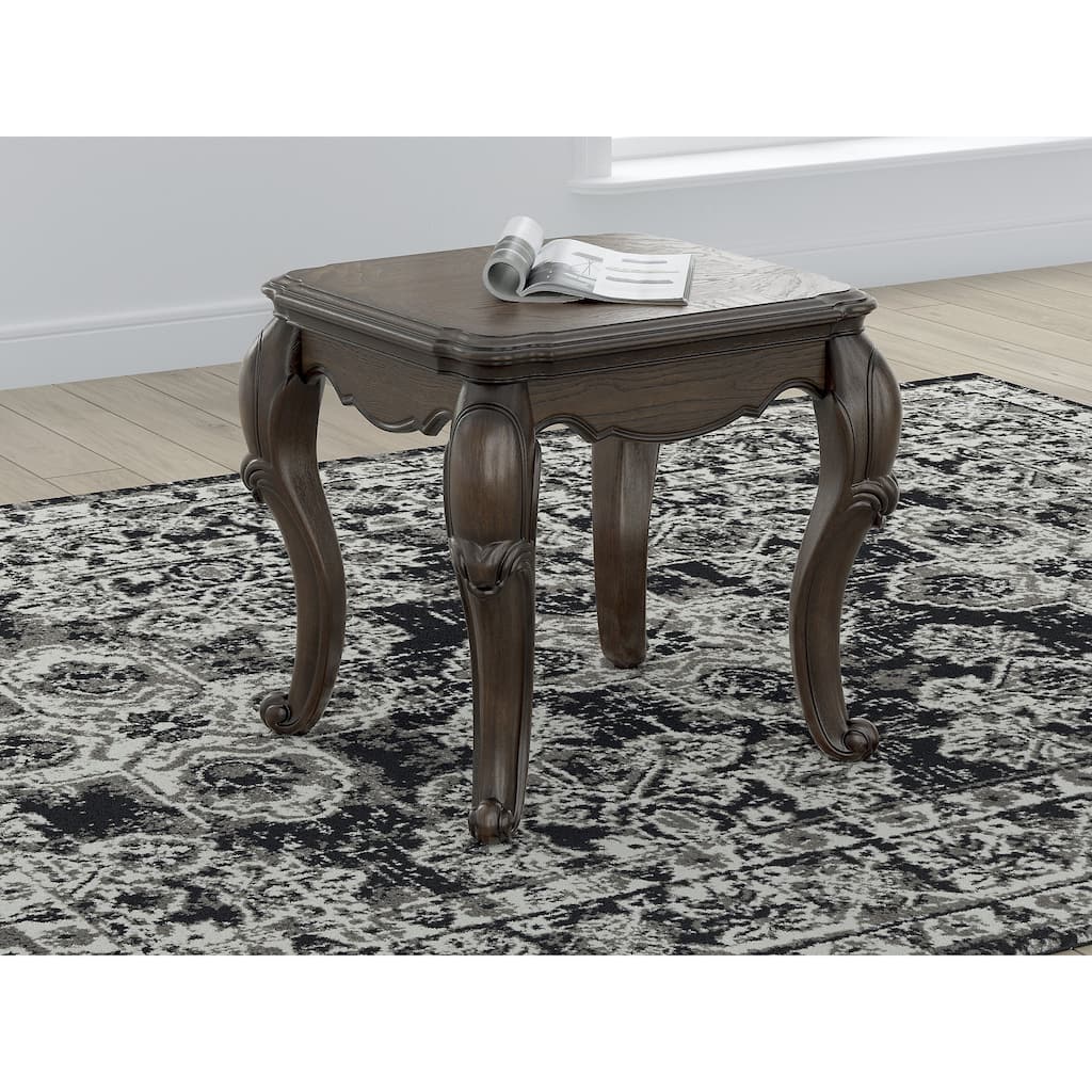 Signature Design by Ashley Maylee Dark Brown End Table - 25" W x 23" D x 24" H