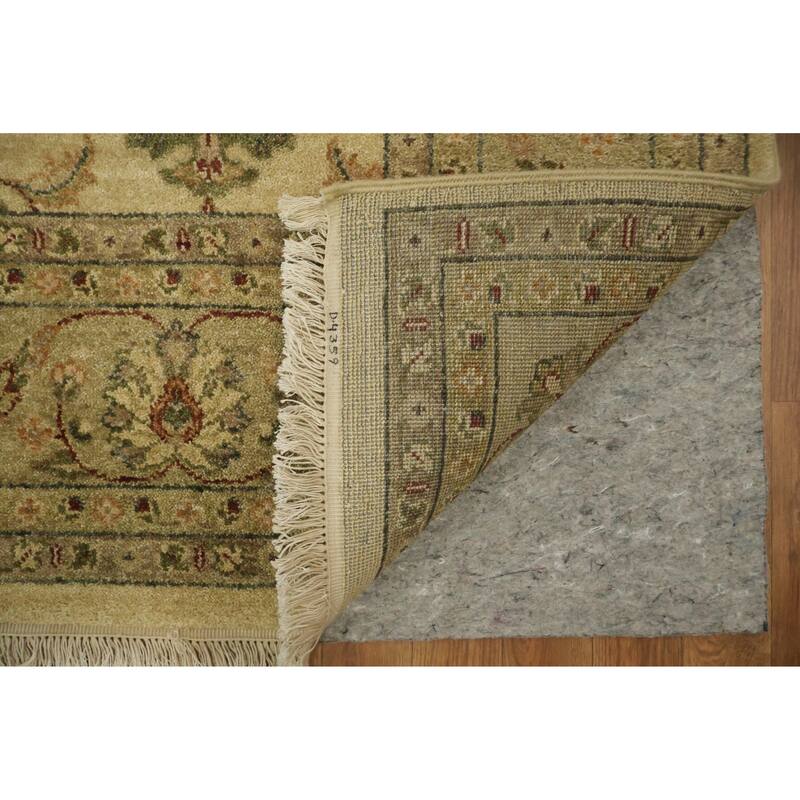 Hand Knotted Oriental 100% Wool Carpet Transitional All-Over Beige & Ivories Oushak Area Rug - 8' 10'' X 5' 10''
