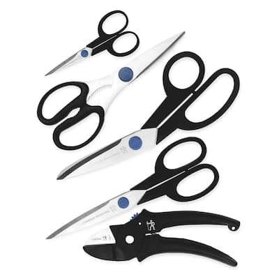 Henckels 5-pc Household Scissor Set - Black/Stainless Steel