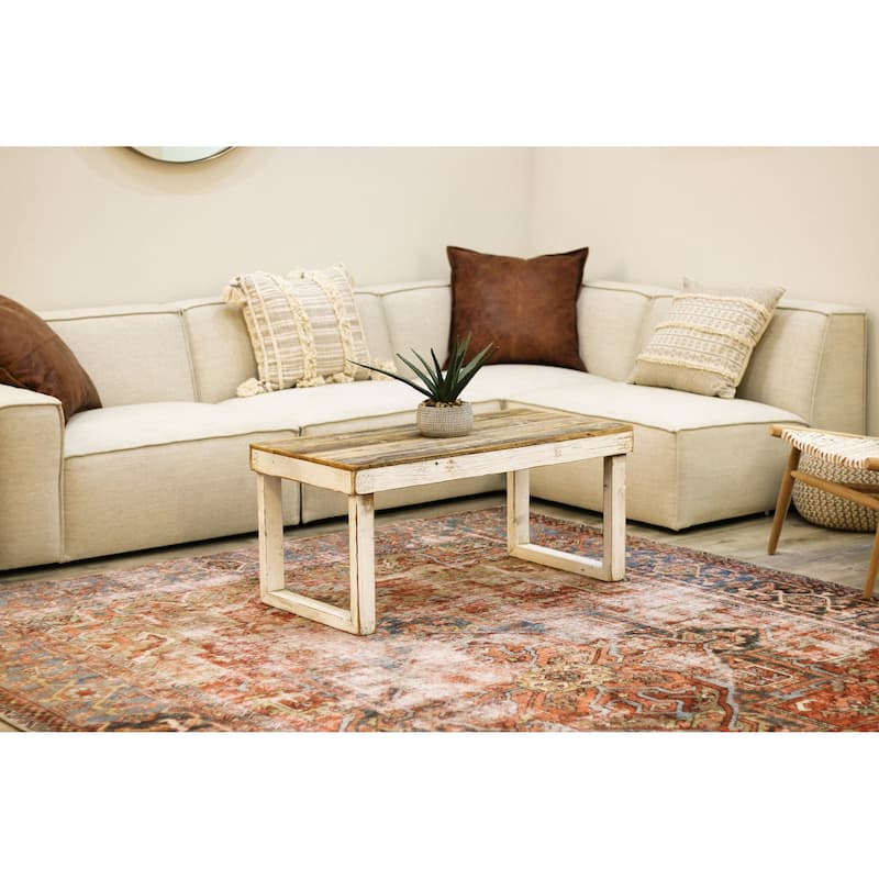 White Combo U-Leg Coffee Table