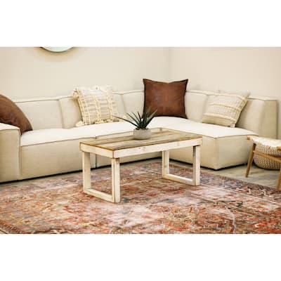 White Combo U-Leg Coffee Table