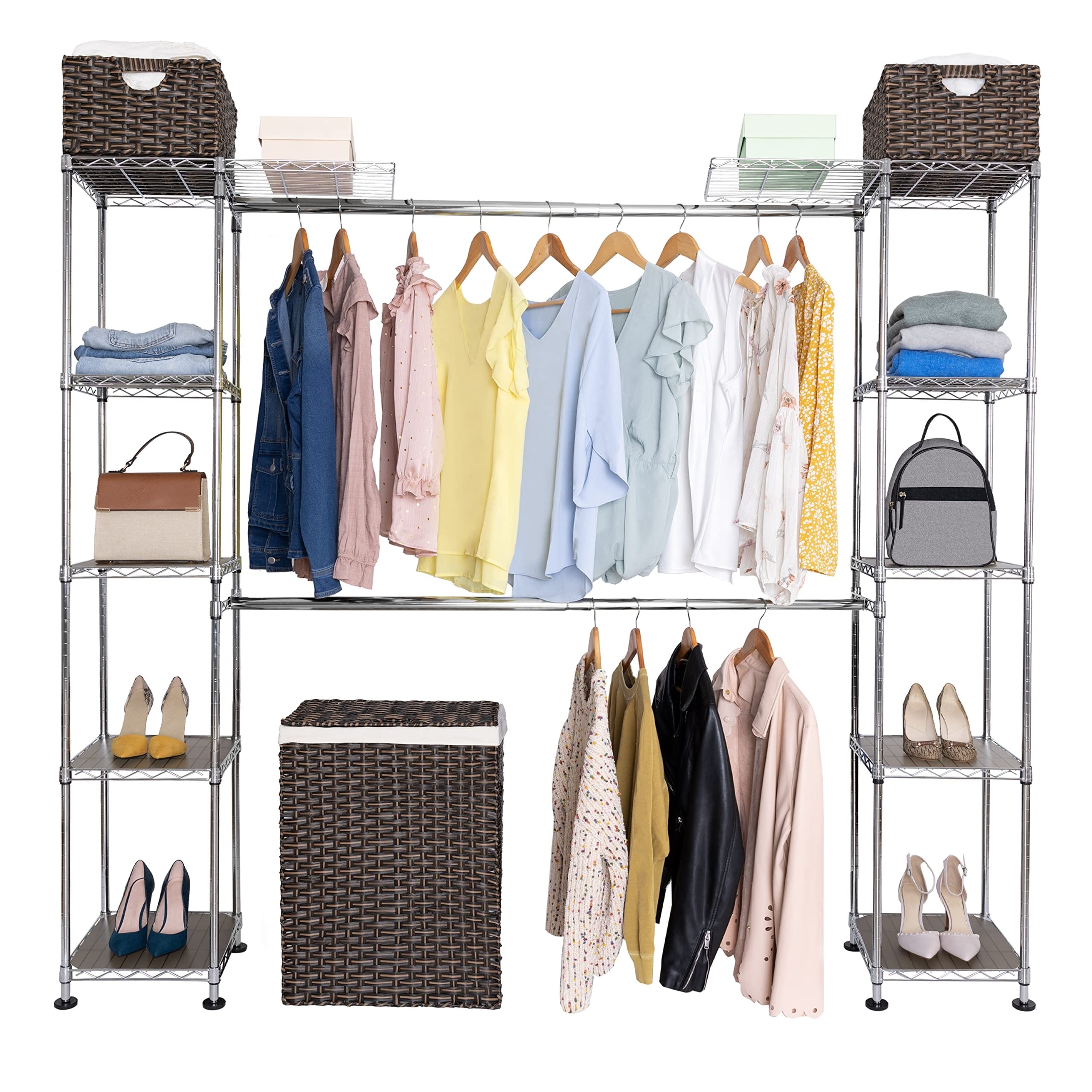 Metal hanging sales closet organizer