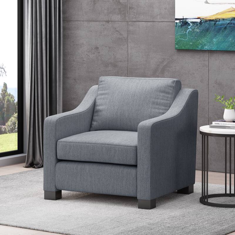 Halevy Contemporary Upholstered Club Chair by Christopher Knight Home