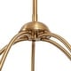 preview thumbnail 11 of 12, Modern Glam Gold 5-Light Wheel Chandelier Globe Colored Glass Lighting for Dining Living Room - W41.5" x H12"