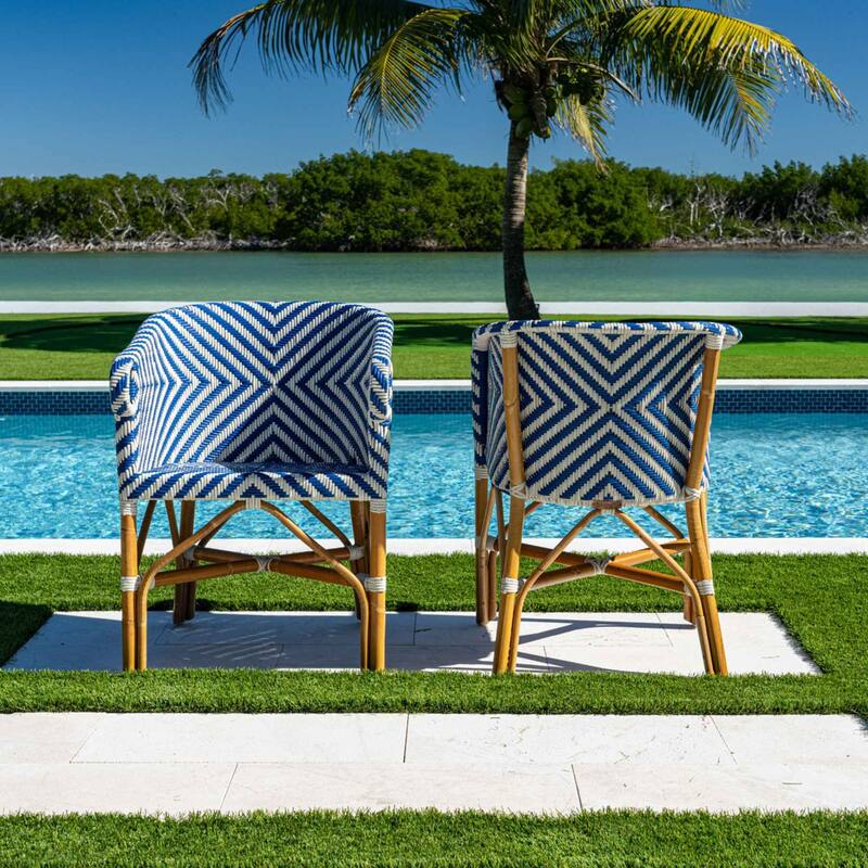 Panama Jack Tia Set 2 Bistro Armchairs - 23"L x 24"W x 30"H