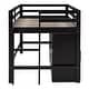preview thumbnail 35 of 33, Twin Size Loft Bed for Kids, Wooden Loft Bed with 4 Storage Drawers, Cabinet, Shelves, Low Loft Bed Frame with Safety Guardrails