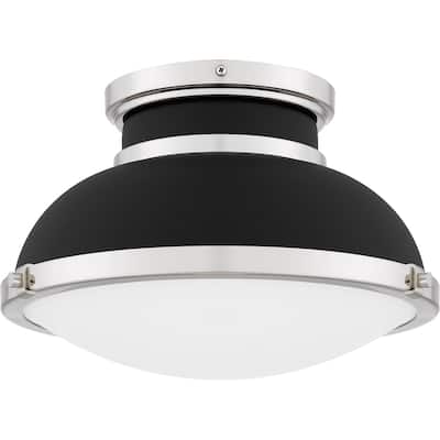 Tobias 2-Light Matte Black Flush Mount Light