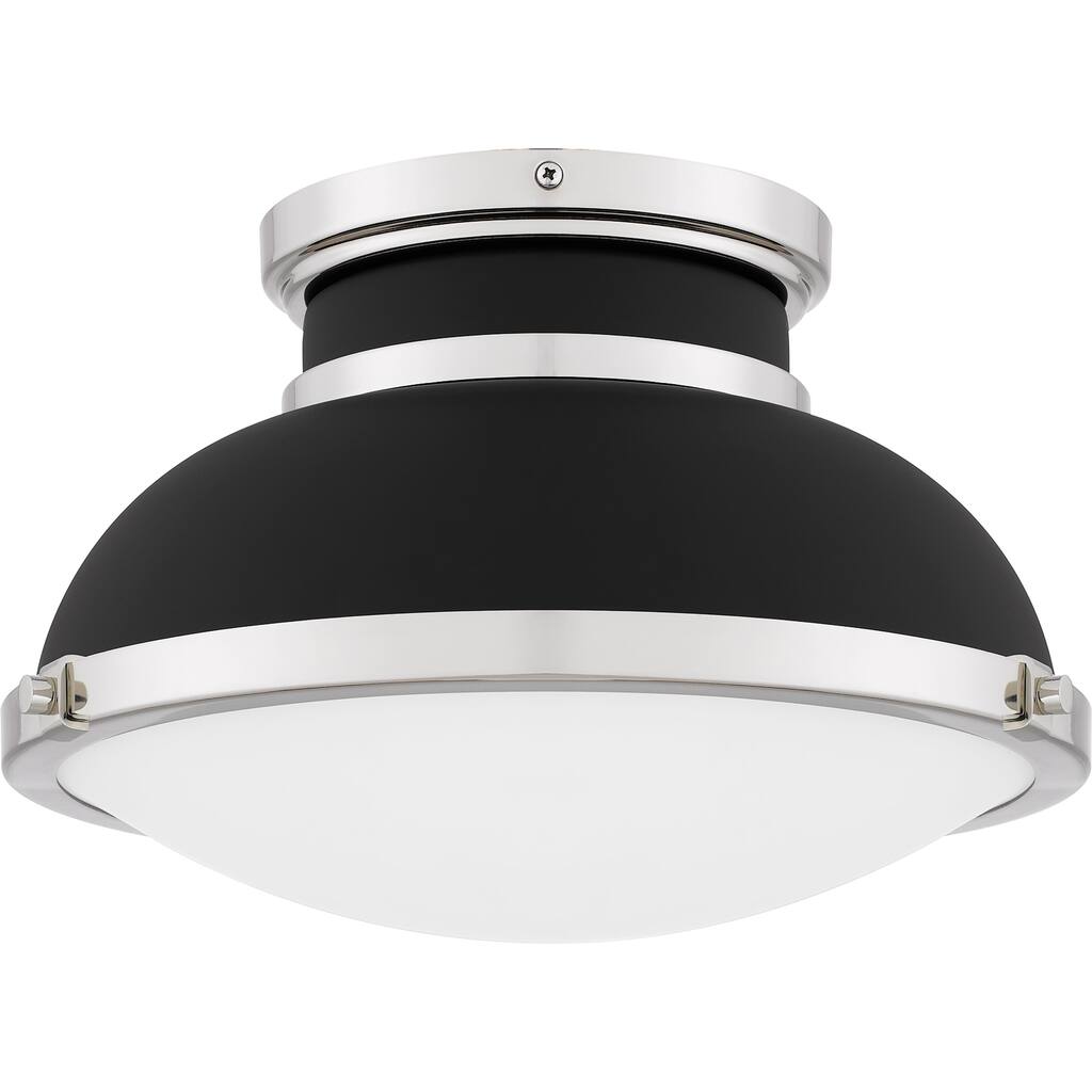 Tobias 2-Light Matte Black Flush Mount Light