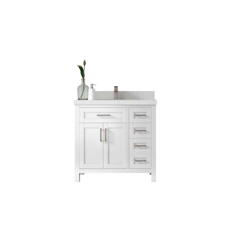 Willow Collections 36 in. W x 22 in. D Cambridge Single Sink Bathroom Vanity Center with Countertop