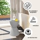 preview thumbnail 61 of 144, Boyd 16" Hourglass Side Table - Modern Ribbed Accent Table with Hidden Storage - Indoor/Outdoor Weather-Resistant End Table