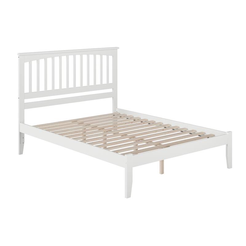 Mission Queen Platform Bed in White