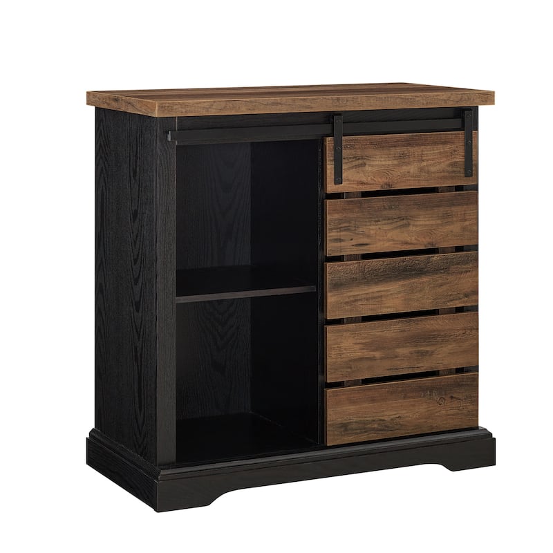 Middlebrook Kujawa 32-inch Sliding Slat Door Cabinet