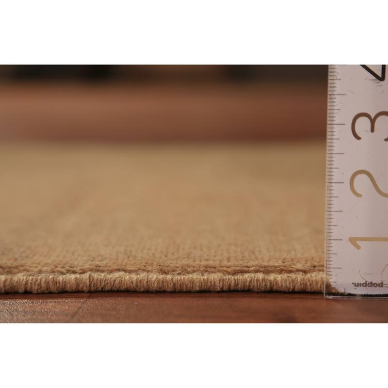 Gold Brown Gabbeh Modern Rug Handmade Wool Carpet - 2'2" x 3'5"