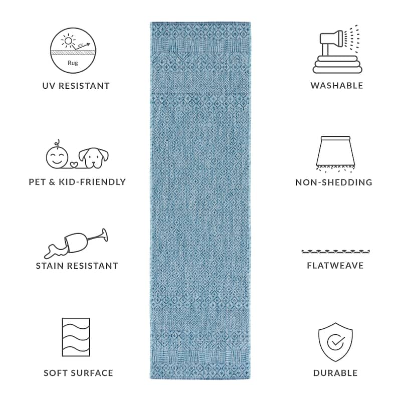 SAFAVIEH Courtyard Leonara Indoor/Outdoor Waterproof Patio Backyard Rug