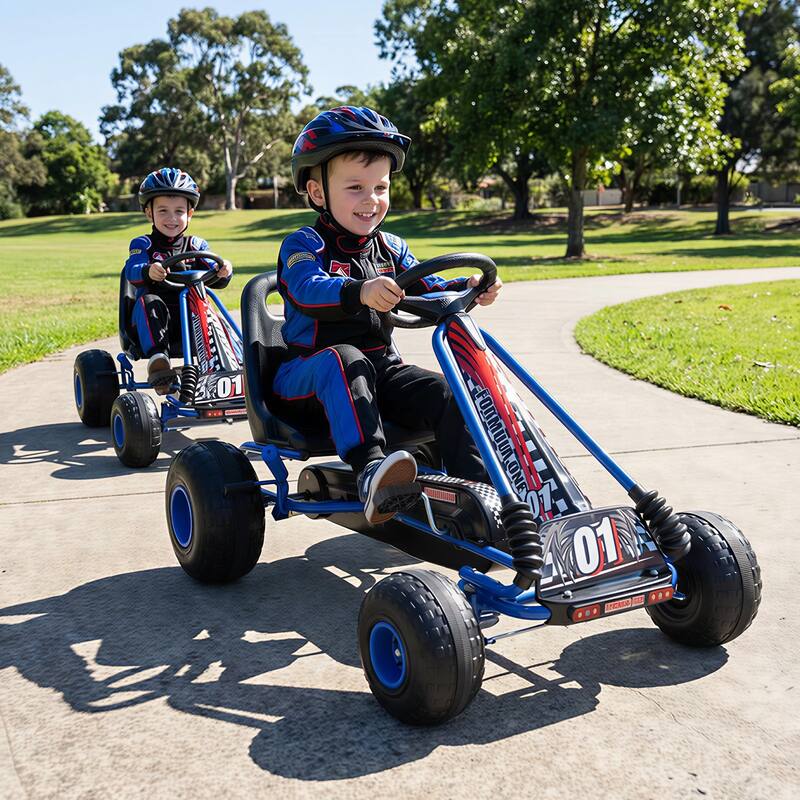 Gymax Kids 4-Wheel Pedal Go Kart w/Clutch & Hand Brake Multi-Terrain