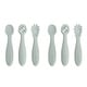 preview thumbnail 1 of 3, Dreambaby Silicone Scoop, Mash & Twist 3-Piece Cutlery Set, Seafoam, 2 Sets Seafoam Green - Silicone