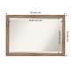 preview thumbnail 4 of 35, Beveled Wood Bathroom Wall Mirror - Owl Brown Narrow Frame Outer Size: 40 x 28 in