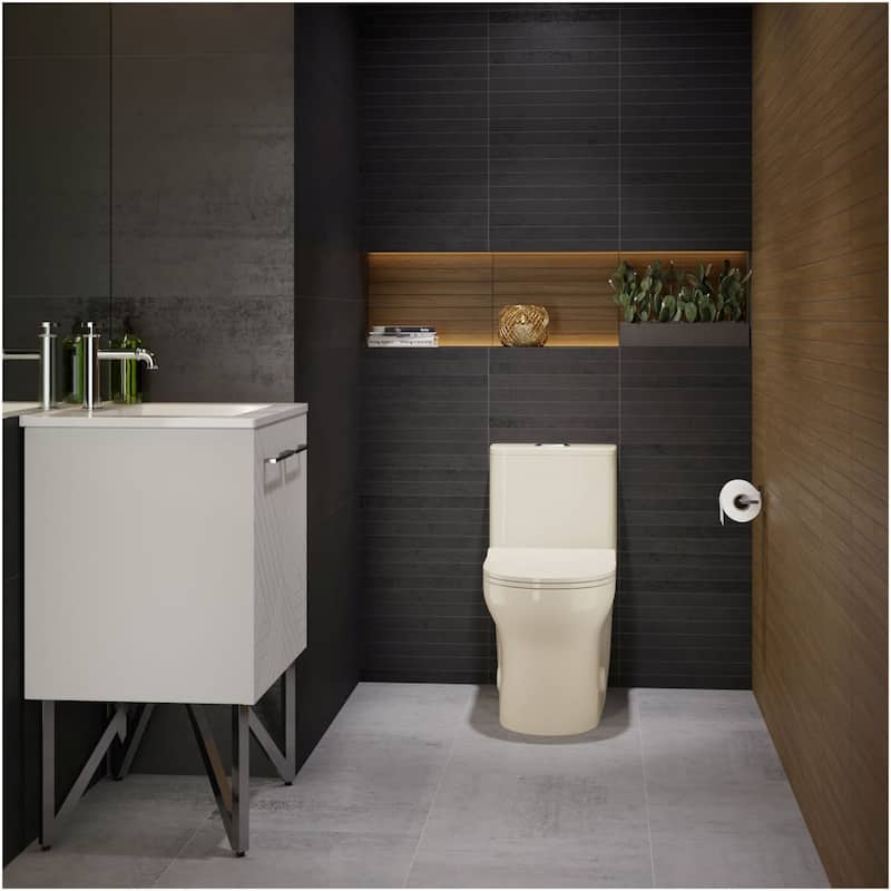 Swiss Madison Burdon 0.8 / 1.28 GPF Dual Flush One Piece Elongated