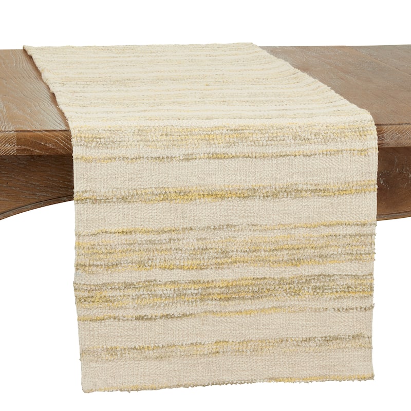 Table Runner With Striped Woven Design