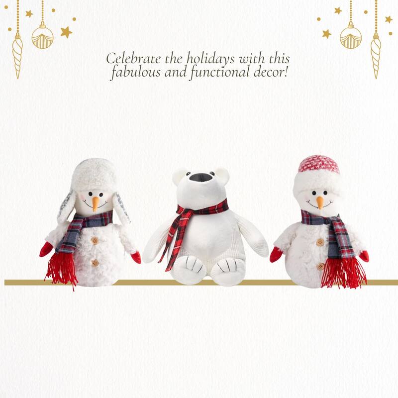 Elements Set of 3 Animal Fabric Weighted Door Stoppers