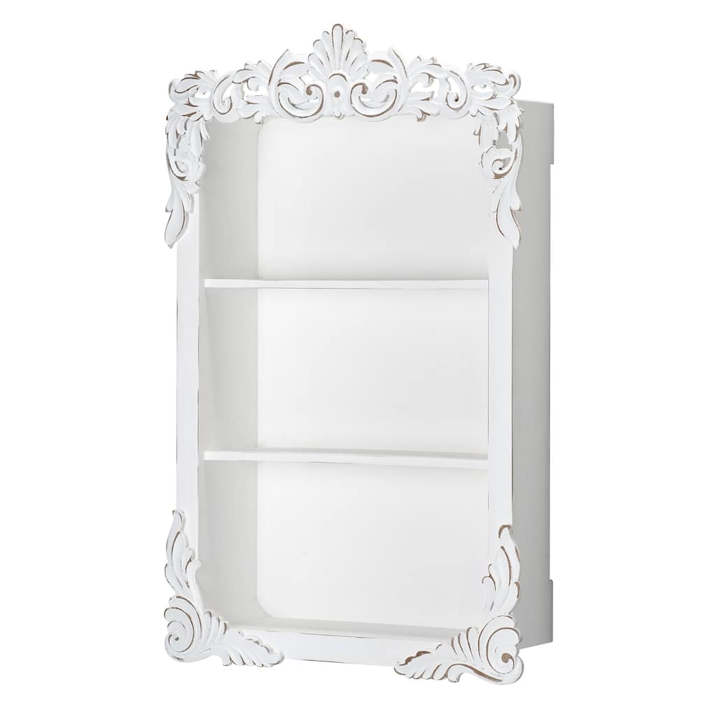 American Art Decor Balos Carved Wall Shelves - 18" x 28" x 6" - 18" x 28" x 6"