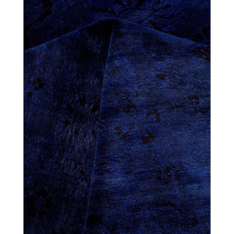 Fine Vibrance One-of-a-Kind Hand-Knotted Area Rug - Purple, 6' 2" x 8' 7" - 6' 2" x 8' 7"