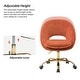 preview thumbnail 4 of 8, HULALA HOME Ramona Modern Velvet Height Adjustable 360 Swivel Task Chair with Metal Base