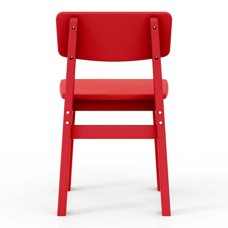 Polytrends Modern Mini Kids Outdoor Dining Chair (Set of 2)