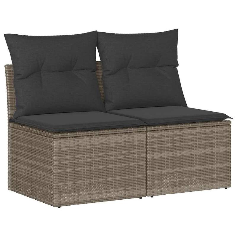 vidaXL Garden Sofa Set Black