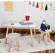 preview thumbnail 1 of 6, Kids Gray Wood Table and Stool Set Grey