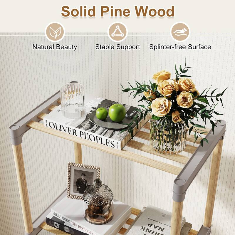 Gymax 4-Tier Bookshelf w/Open Shelves Freestanding Storage Organizer