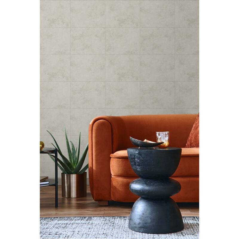 Seabrook Designs Faux Concrete Panel Unpasted Wallpaper