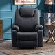 preview thumbnail 40 of 50, Mcombo Large Power Lift Recliner Leather Chair with Massage Heat Black