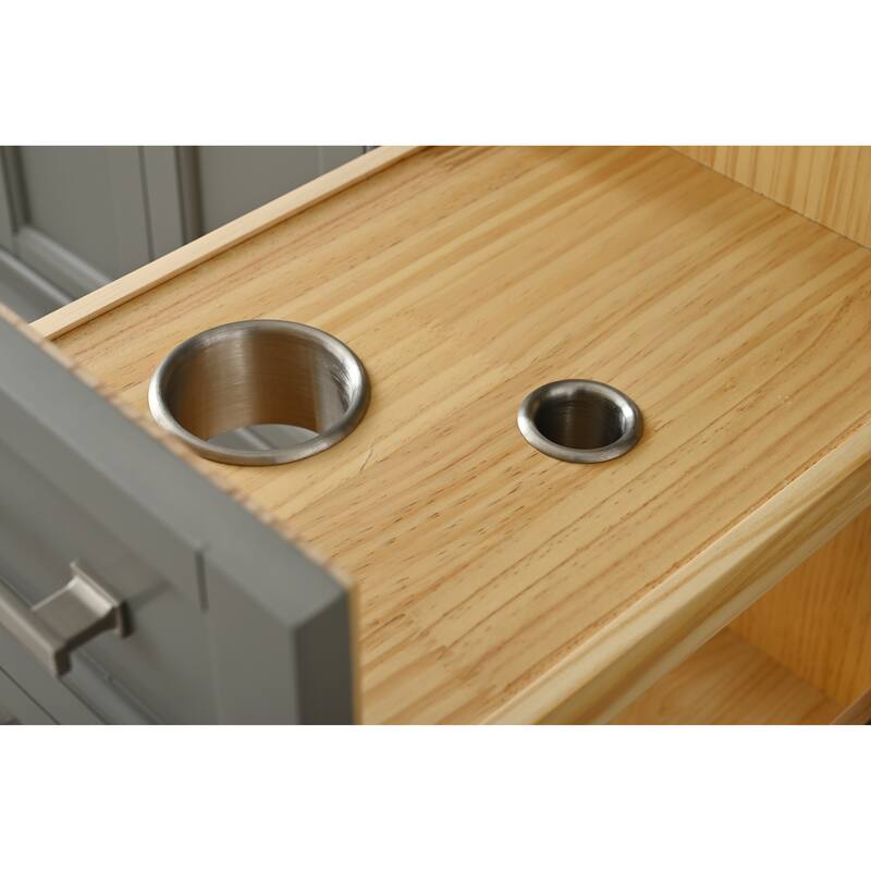 84" Milano Classic Double Bathroom Vanity in Gray