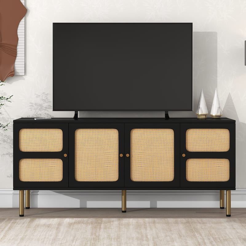 Woven Media Console Table for TVs Up to 70''
