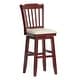 preview thumbnail 60 of 61, Eleanor Slat Back Wood Swivel Stool by iNSPIRE Q Classic Antique Berry Red - Bar Height