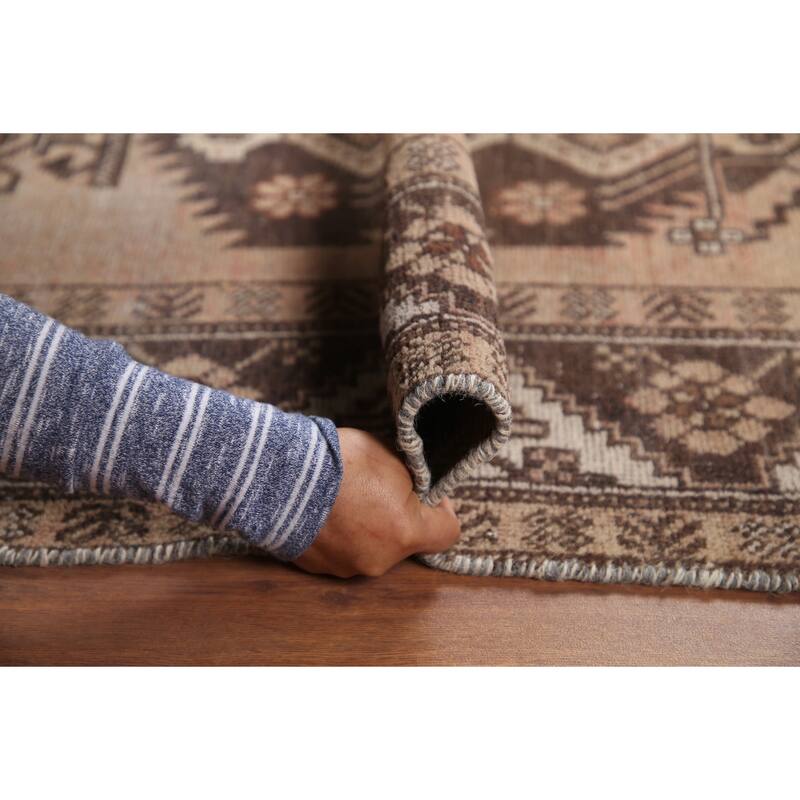 Hand Knotted Oriental 100% Wool Carpet Traditional Tribal Brown Balouch Area Rug - 5' 11'' X 3' 5''