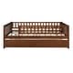 preview thumbnail 21 of 70, Wood Daybed with Trundle and Fence Guardrails